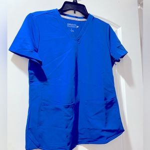 Royal blue scrub top